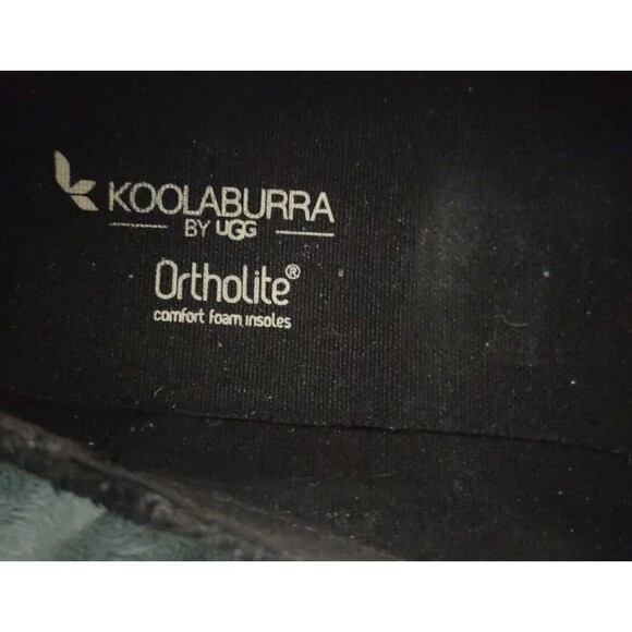 Ugg Koolaburra Comfort Sneakers Size 6.5 Lace-up Black Ribbon Lace Suede Leather - Picture 10 of 12